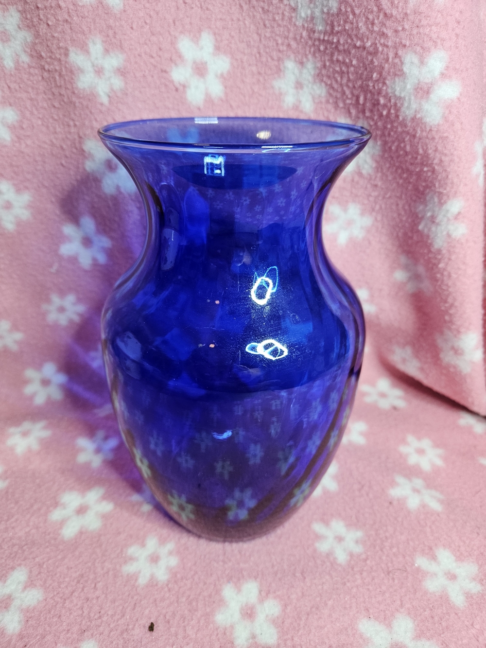 Cobalt Blue Glass Vase - Elegant Home Accent